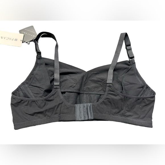 SPACASO womens black hands free nursing maternity plus size XXL wirefree bra NWT - Picture 6 of 10